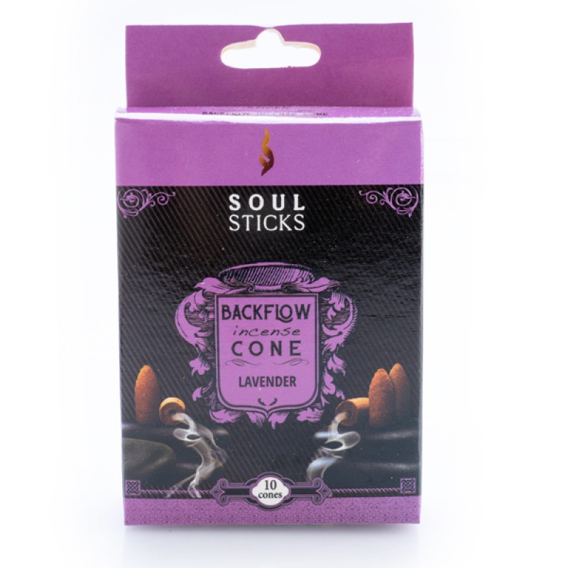Soul Sticks Lavender Backflow Incense Cone - Set of 10